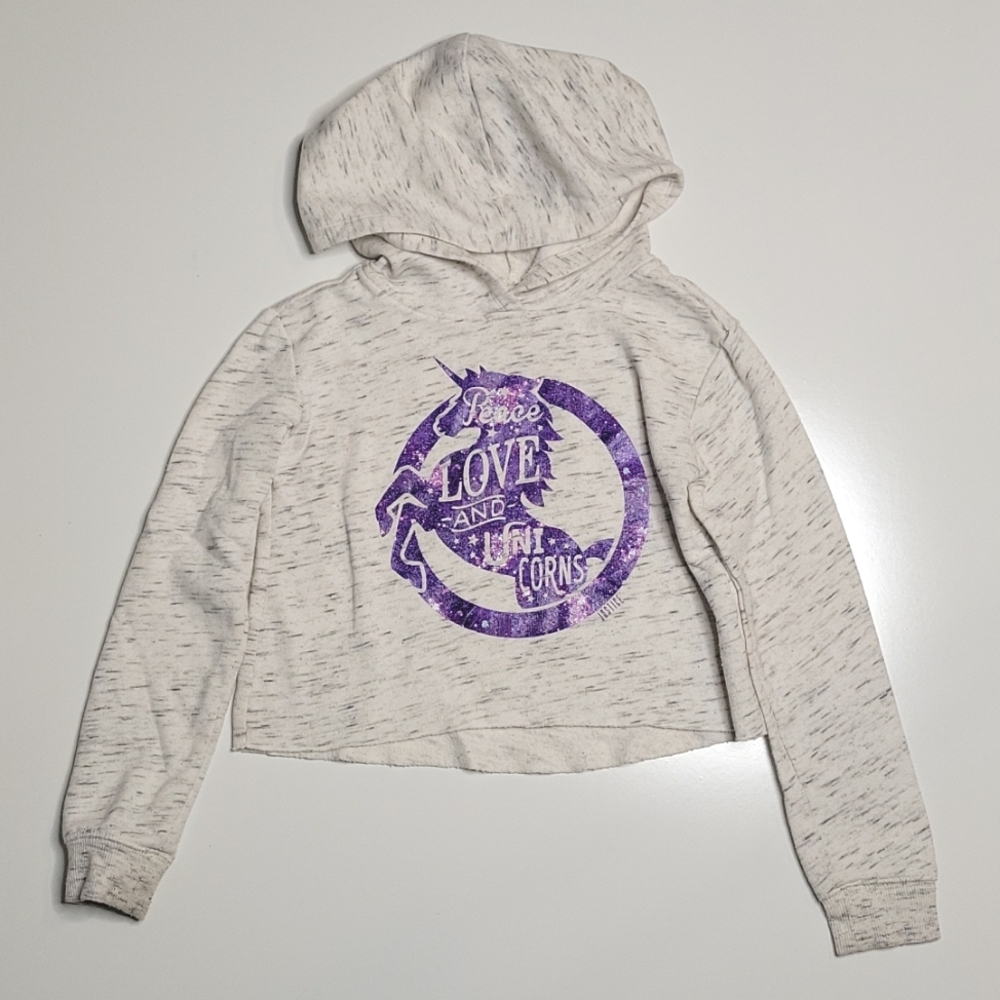 Girls Justice crop top sweatshirt size 6